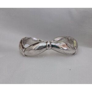 Wide Vintage Sterling Silver Bangle Bracelet Ribbon Twist 31 Grams 925